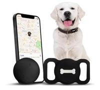 Nasuanata Smart Tag, Localizzatore per Cani e Gatto MFi Certificato Funziona con Find My (solo iOS) (Oscuro)