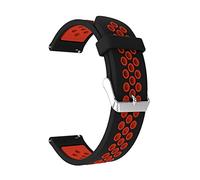 NASUNJIA 22 millimetri Cinturino Compatibile Con Xiaomi MI Orologio di Colore di Sport Globale Cinturino A Sgancio Rapido Cinturini In Silicone Braccialetto Del Braccialetto Ремешок Correa(Black red)