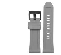 NASUNJIA Bandiera del braccialetto in gomma siliconica 24mm 26mm 28mm Compatibile con Diesel DZ4496 DZ4427 DZ4487 DZ4323 DZ4318 DZ4305 Cinturino da uomo con cinturino(Grey black buckle,28mm)