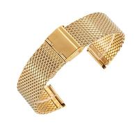 NASUNJIA Cinturino for orologio cinturino for orologio in acciaio inossidabile linea 1.0 cinturino in maglia milano 18mm 20mm 22mm 24mm cinturino a fascia(Golden,20mm)