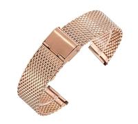 NASUNJIA Cinturino for orologio cinturino for orologio in acciaio inossidabile linea 1.0 cinturino in maglia milano 18mm 20mm 22mm 24mm cinturino a fascia(Rose gold,24mm)