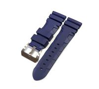 NASUNJIA Cinturino for orologio compatibile con Panerai SUBMERSIBLE PAM 441 359 Gomma siliconica morbida 24mm 26mm Cinturino for orologio da uomo Accessori for orologi Bracciale for orologio(Color:Blu