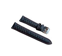 NASUNJIA Cinturino For Orologio Fatto A Mano Cinturino For Orologio In Vera Pelle Morbida 18mm 20mm 22mm 24mm Sostituzione Del Cinturino For Ventilazione Porosa Compatibile Con Gli Orologi(Black-red w