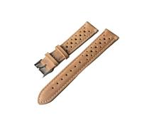 NASUNJIA Cinturino For Orologio Fatto A Mano Cinturino For Orologio In Vera Pelle Morbida 18mm 20mm 22mm 24mm Sostituzione Del Cinturino For Ventilazione Porosa Compatibile Con Gli Orologi(Khaki_22mm)