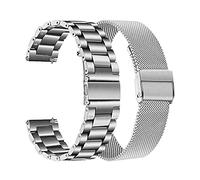 NASUNJIA Cinturino for orologio in acciaio inossidabile e maglia a 2 pezzi da 20 mm compatibile con Galaxy Watch 42 mm/Active 40 mm/Gear S2 Classic Sport Band Strap(Black Green,22mm lug width)