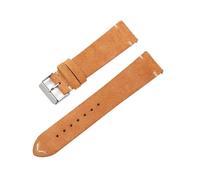 NASUNJIA Cinturino For Orologio Morbido Vintage Fatto A Mano Con Sgancio Rapido, Cinturino Retrò In Pelle Scamosciata Con Cuciture, Bracciale In Vera Pelle Da 18 Mm, 20 Mm E 22 Mm.(Light brown,22mm)
