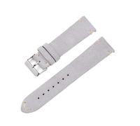 NASUNJIA Cinturino For Orologio Morbido Vintage Fatto A Mano Con Sgancio Rapido, Cinturino Retrò In Pelle Scamosciata Con Cuciture, Bracciale In Vera Pelle Da 18 Mm, 20 Mm E 22 Mm.(Gray,20mm)