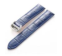 NASUNJIA Cinturino in Pelle Compatibile con Cinturino Cartier Tank Solo in Pelle di Vacchetta 22 Mm Accessori for Cinturini for Orologio con Fibbia Pieghevole for Uomo E Donna(Blue,22mm)