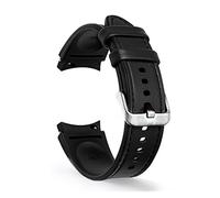 NASUNJIA Cinturino per orologio da 20 mm, 40 mm, 44 mm, 42 mm, 46 silicone + pelle, For Galaxy Watch4 44