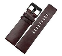 NASUNJIA Guardia cinturino in pelle 22 24 26 28 28 30 mm 32mm Braccialetto adatto for cinturino for orologi Diesel con cinturino da polso adatto for DZ4343 DZ7293 DZ7333. Guarda band(Dark Brown black_