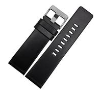 NASUNJIA Guardia cinturino in pelle 22 24 26 28 28 30 mm 32mm Braccialetto adatto for cinturino for orologi Diesel con cinturino da polso adatto for DZ4343 DZ7293 DZ7333. Guarda band(Black silver buck