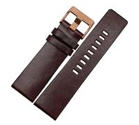NASUNJIA Guardia cinturino in pelle 22 24 26 28 28 30 mm 32mm Braccialetto adatto for cinturino for orologi Diesel con cinturino da polso adatto for DZ4343 DZ7293 DZ7333. Guarda band(Dark Brown rose_2