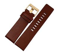NASUNJIA Guardia cinturino in pelle 22 24 26 28 28 30 mm 32mm Braccialetto adatto for cinturino for orologi Diesel con cinturino da polso adatto for DZ4343 DZ7293 DZ7333. Guarda band(Light Brown gold_