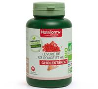 Nat & Form Lievito di Riso Rosso e Aglio Bio Colesterolo 200 Capsule - Integratore per il colesterolo