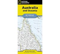 Australia and Oceania With Flags and Facts Map: folded with flags and facts