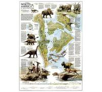 Nat Geo Maps Dinosaurs of North America Map [Tubed] (Map)