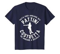Nata per Andare sui Pattini Pattinaggio su Strada Pattinare Maglietta, Bambini, Navy, 6 Anni