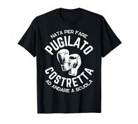 Nata per Pugilato Boxe Bambina Ragazza Pugile Divertente Maglietta