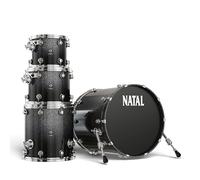 Natal KMA-UFX-MSF1 Maple Originals Series 4 pezzi Shell Pack l US Fusion X Configuration l Include 10 "x 6,5" Tom, 12" x 7" Tom, 16" x 14" Floor Tom & 22" x 18" grancassa l Midnight Sparkle Ff ade