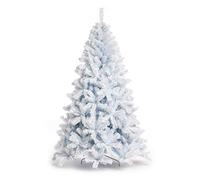 Nataland Albero di Natale Artificiale Bianco Modello Vinson Altezza 210 Cm, Abete Super Folto con Effetto Realistico e Rami Con Aghi Anticaduta