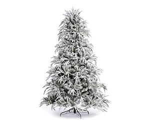 Nataland Albero di Natale Artificiale Verde Innevato Modello Courmayeur Altezza 180 Cm, Abete Super Folto con Effetto Real Touch e Rami Con Aghi Anticaduta (180 Cm, Courmayeur)