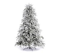 Nataland Albero di Natale Artificiale Verde Innevato Modello Courmayeur Altezza 210 Cm, Abete Super Folto con Effetto Real Touch e Rami Con Aghi Anticaduta (210 Cm, Courmayeur)
