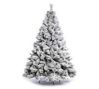 Nataland Albero di Natale Artificiale Verde Innevato Modello Everest Altezza 180 Cm, Abete Super Folto con Effetto Realistico e Rami Con Aghi Anticaduta