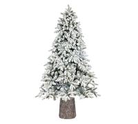 Nataland Albero di Natale Artificiale Verde Modello Nordend Con Altezza 180 Cm e Base a Tronco, Abete Super Folto con Effetto Realistico e Rami Con Aghi Anticaduta