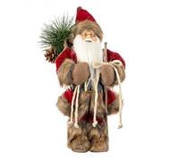 Nataland Babbo Natale con Vestito in Stoffa 30 Cm Decorato a Mano e Perfetto Come Decorazione Natalizia, Come Regalo e da Collezione