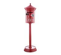 Nataland Cassetta Postale di Babbo Natale in Metallo 120 Cm, Perfetta per Decorare Ingresso Casa, Negozi e Vetrine