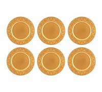 Nataland Servizio 6 Sottopiatti Grandi Natalizi A Forma Rotonda, Realizzati in Pvc Rigido Con Decori in Rilievo, Utili per Decorare In Modo Classico ed Elegante la Tua Tavola