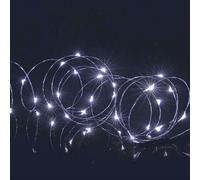 Natale 100 Micro Brillanti Batteria Timer Luci LED Interno/Esterno - Bianco