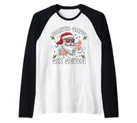 Natale 67 Babbo Natale Dice Sei Sette Meme Gen Z Alpha Slang Maglia con Maniche Raglan