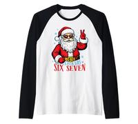 Natale 67 Babbo Natale Dice Sei Sette Meme Gen Z Alpha Slang Maglia con Maniche Raglan