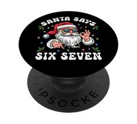 Natale 67 Babbo Natale dice Sei Sette Meme Gen Z Alpha Slang PopSockets PopGrip Adesivo