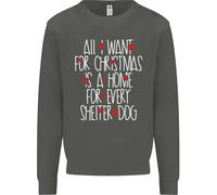 Natale A Casa per Ogni Shelter Cane Bambini Felpa Maglione