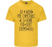 Natale A Casa per Ogni Shelter Cane T-Shirt Bambini Bambine