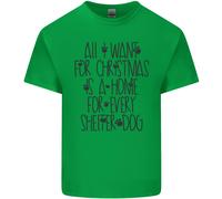 Natale A Casa per Ogni Shelter Cane T-Shirt Bambini Bambine