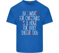 Natale A Casa per Ogni Shelter Cane T-Shirt Ragazzi Ragazze