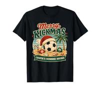 Natale a luglio Divertente Calcio Santa Summer Squad Maglietta