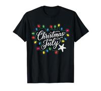 Natale a luglio Luci Divertenti Estate Natale Uomini Donne Bambini Maglietta
