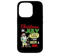 Natale a luglio Niente latte e biscotti solo birra e barbecue Custodia per iPhone 14 Pro
