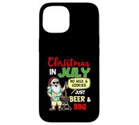 Natale a luglio Niente latte e biscotti solo birra e barbecue Custodia per iPhone 15