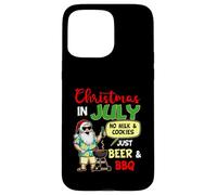 Natale a luglio Niente latte e biscotti solo birra e barbecue Custodia per iPhone 15 Pro Max