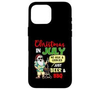 Natale a luglio Niente latte e biscotti solo birra e barbecue Custodia per iPhone 16 Pro Max