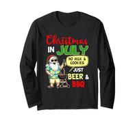Natale a luglio Niente latte e biscotti solo birra e barbecue Maglia a Manica