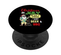 Natale a luglio Niente latte e biscotti solo birra e barbecue PopSockets PopGrip Adesivo