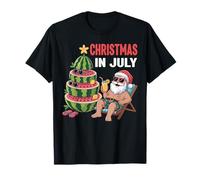 Natale a luglio Santa Beach Anguria Bambini Bambino Gioventù Maglietta