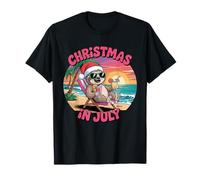 Natale A Luglio Sloth Island Tropical Holiday Maglietta