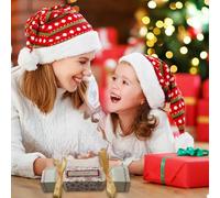 Natale Addobbi Set di sacchetti con chiusura lampo per bancomat e banche di Natale, clip estraibile con fiocco, kit estraibile per le feste, compleanno, 4 stili